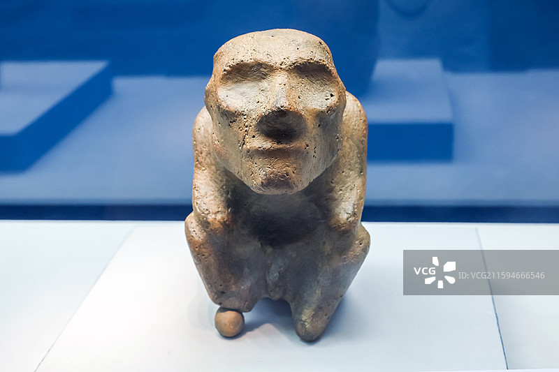 中国国家博物馆"托博尔"沉思者公元前3000-前2000年发现于科斯塔奈州地区哈萨克斯坦国家博物馆图片素材