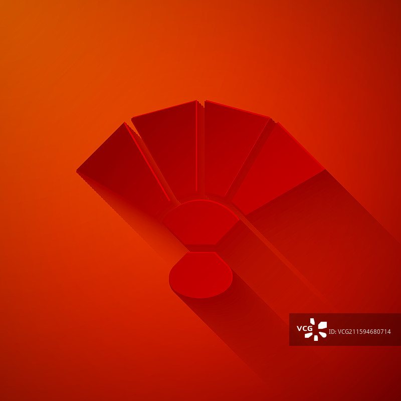 纸艺扇弗拉门戈配饰图标，孤立在图片素材