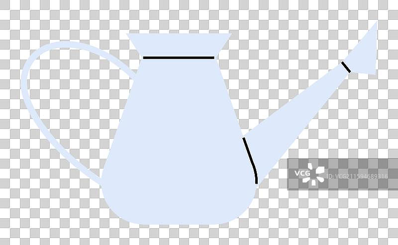 线条简洁的极简主义蓝色喷壶图片素材