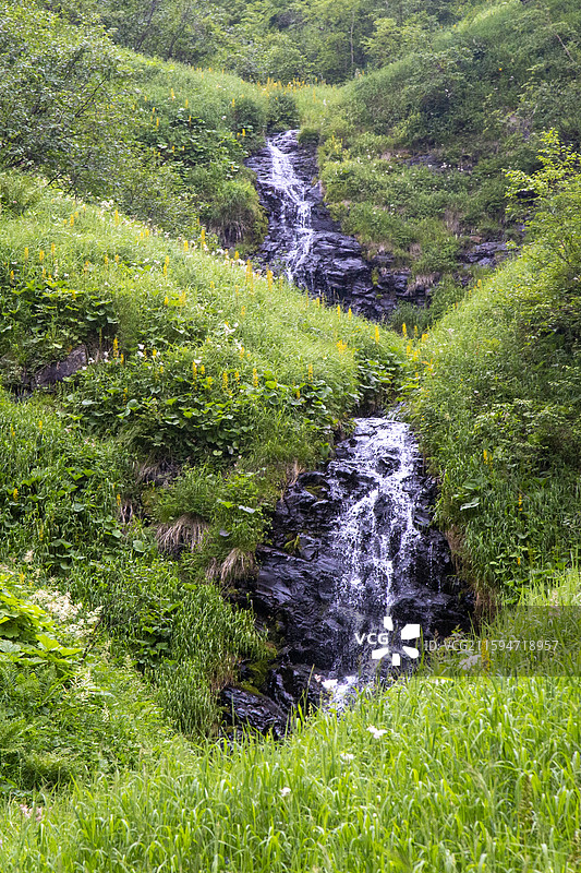 吉林省白山市“长白山南景区”瀑布图片素材
