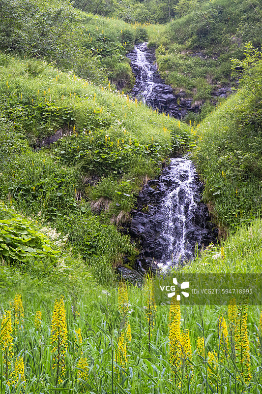 吉林省白山市“长白山南景区”瀑布图片素材