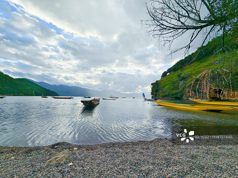 泸沽湖女神湾风景图片素材
