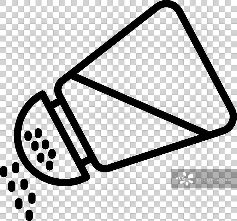 盐瓶图标，孤立在白色背景上图片素材