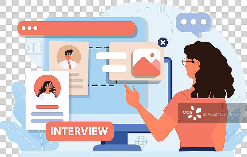 线上招聘会 招聘或在线求职图片素材