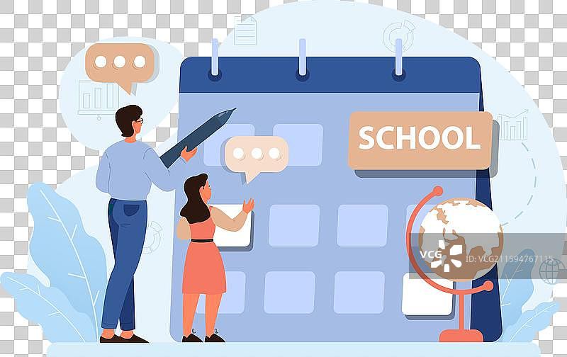 开学准备，家长陪同孩子图片素材