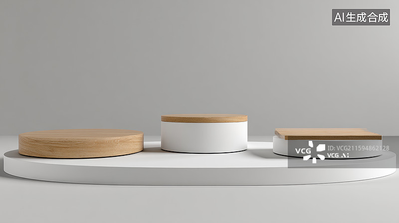 【AI数字艺术】简约木质盖罐展示图片素材