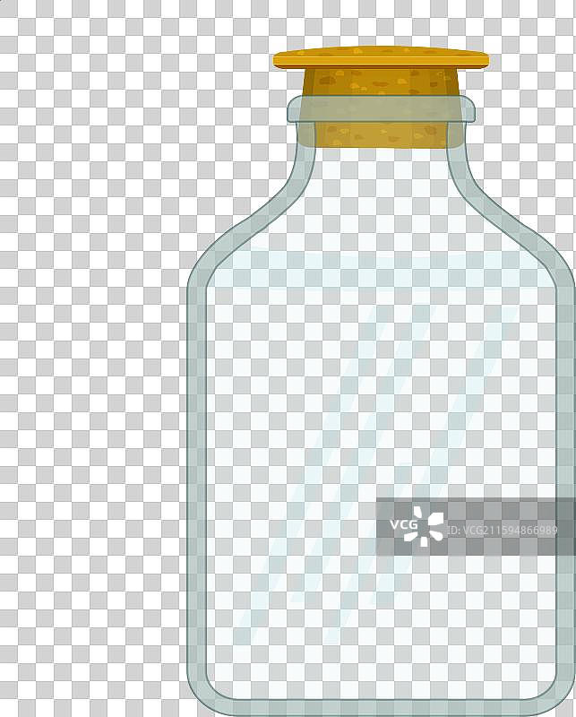 带软木塞的玻璃罐，白色背景图片素材