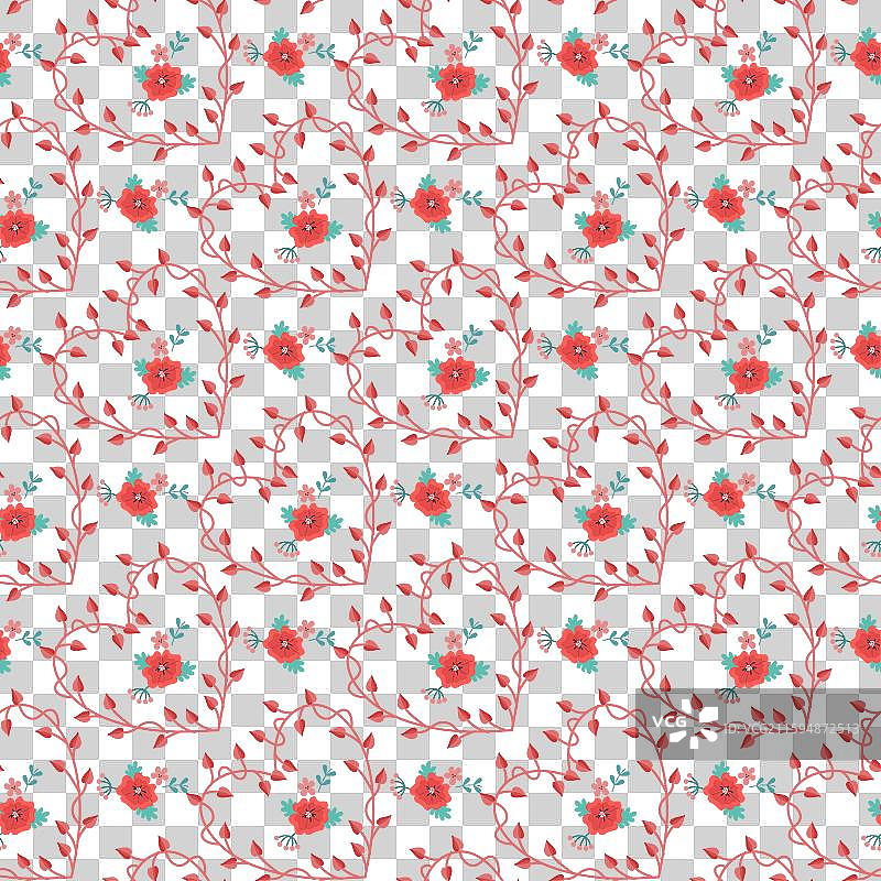 爱心图案的无缝设计图片素材