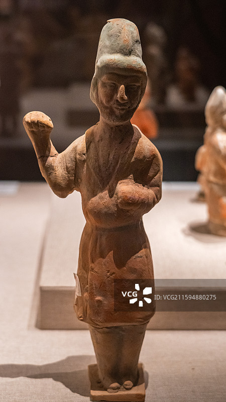 绘彩陶胡俑（唐代）河南博物院藏 开封市黄龙寺出土图片素材