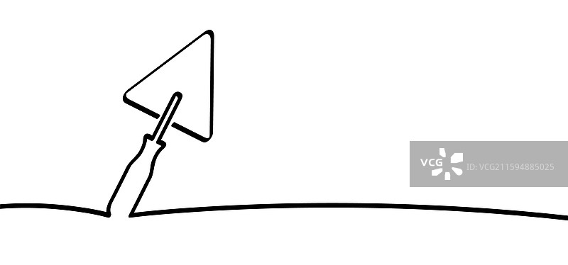 砖瓦工抹子 砌砖用手工抹子图片素材