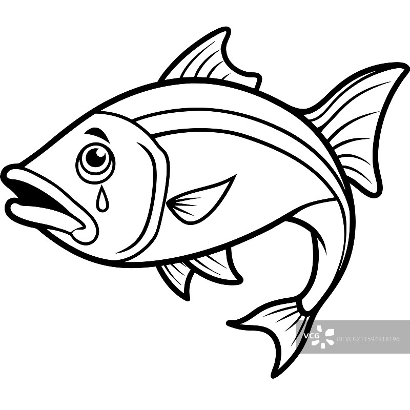 海鲹鱼哭泣图标图片素材