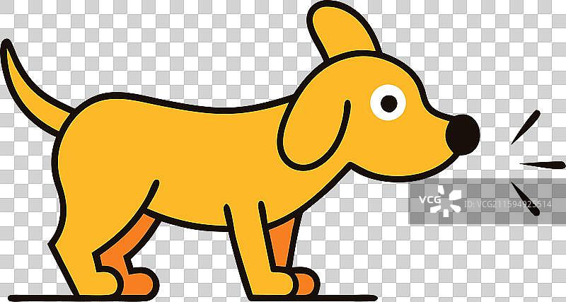 柯基犬敲门图标图片素材