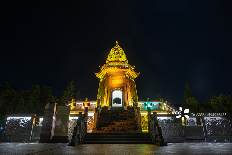 六祖故里旅游景区经塔，中国广东省云浮市六祖镇图片素材