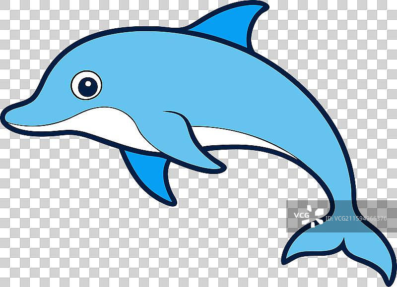 常见海豚游泳图标图片素材