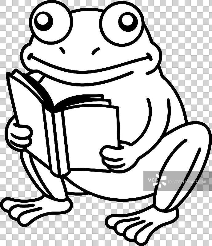 常见的青蛙阅读图标图片素材