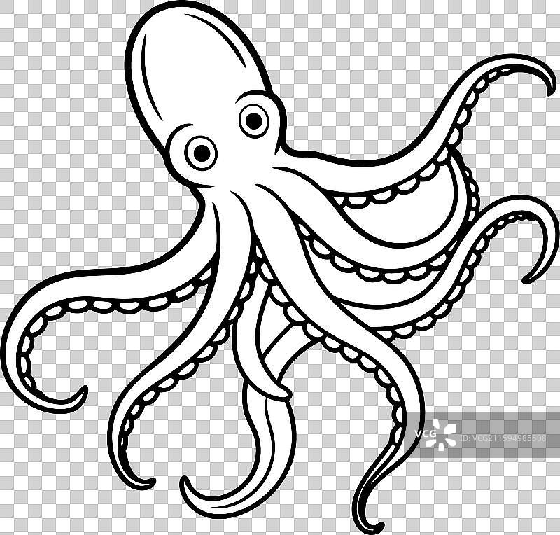 章鱼跳跃图标图片素材