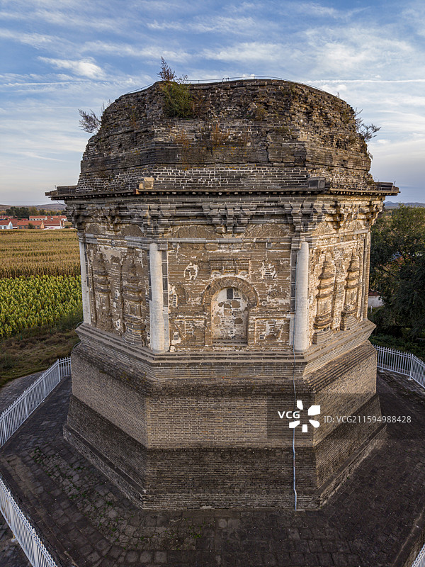 内蒙古赤峰市宁城县半截塔航拍图片素材