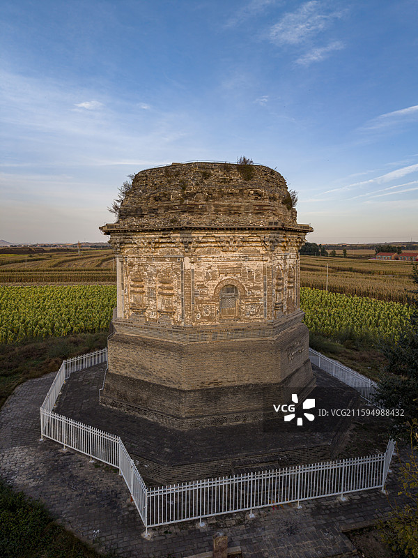 内蒙古赤峰市宁城县半截塔航拍图片素材