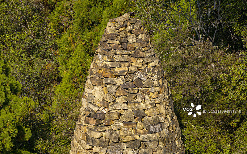 河北省承德市宽城县万塔黄崖寺砖石塔航拍图片素材