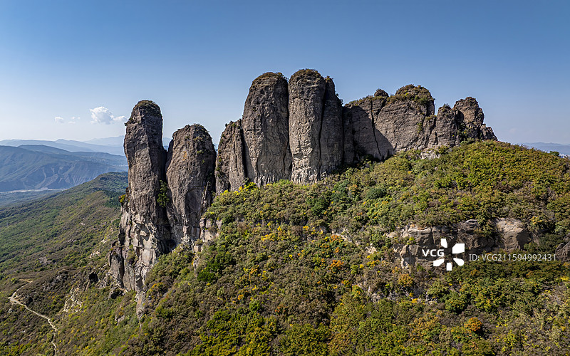 河北省承德市双桥区鸡冠山航拍图片素材