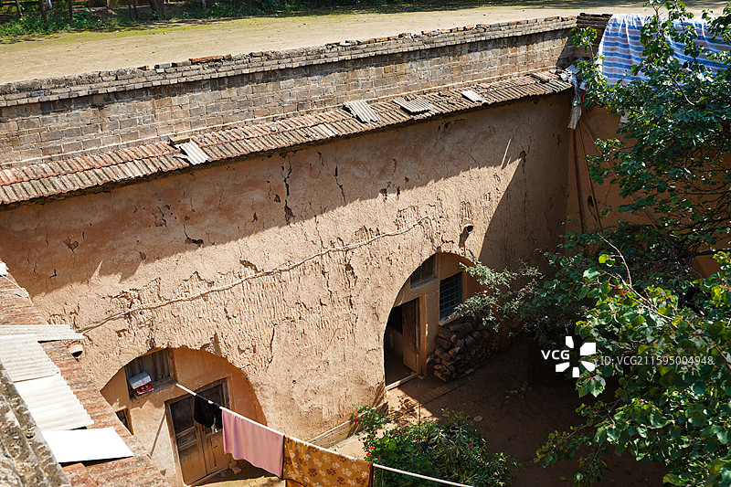 陕西省三原县柏社村地坑院（柏社古窑）图片素材