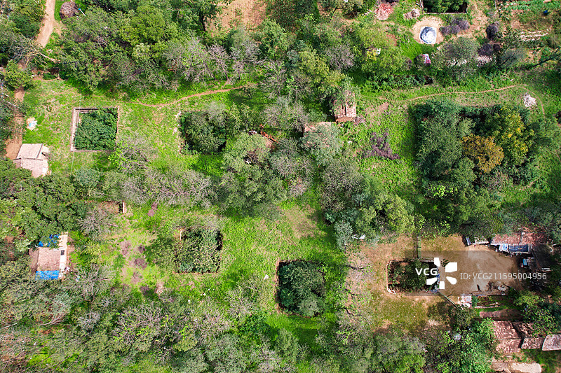 陕西省三原县柏社村地坑院（柏社古窑）图片素材