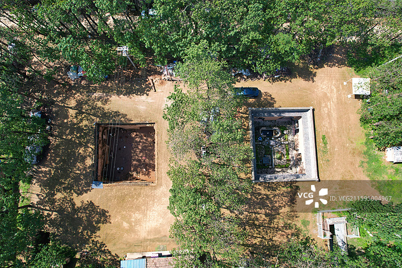 陕西省三原县柏社村地坑院（柏社古窑）图片素材