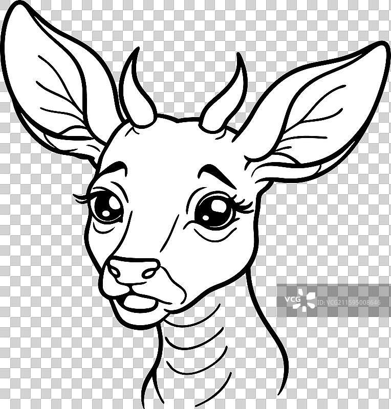 白尾鹿啼哭图标图片素材