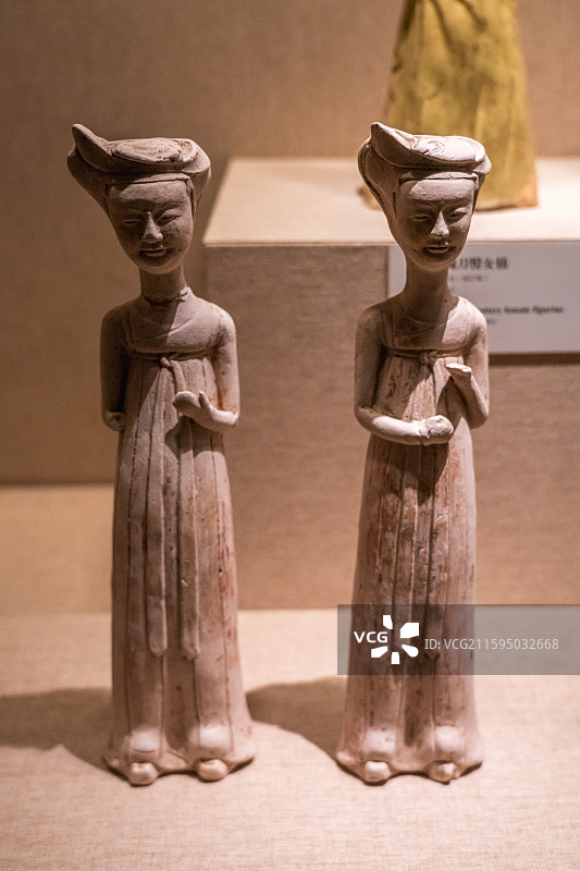 白陶女俑（唐代）河南博物院藏 1991年巩义市出土图片素材