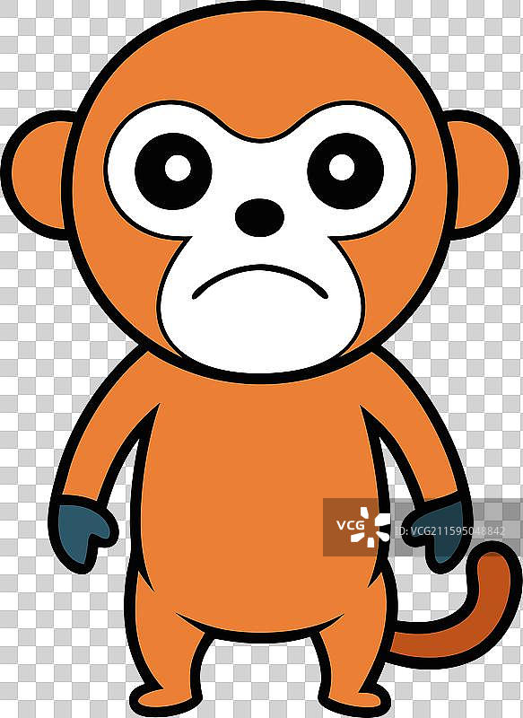 愤怒的眼镜猴图标图片素材