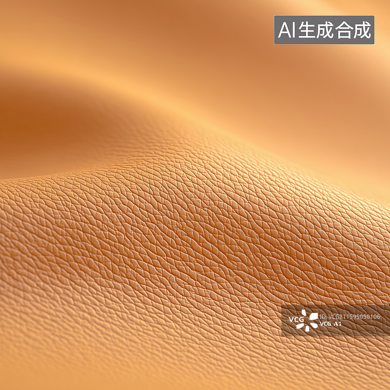 【AI数字艺术】橙色皮革纹理特写图片素材