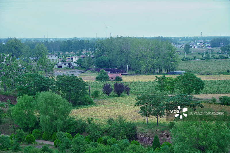 安徽省亳州市涡阳县龙山镇秋日田野丰收美丽乡村振兴图片素材