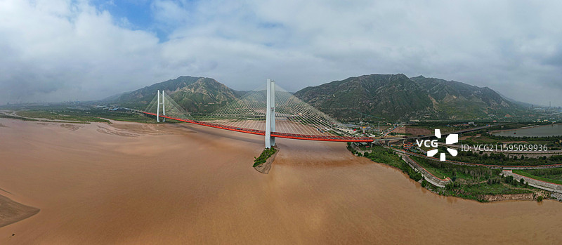 黄河禹门口大桥图片素材