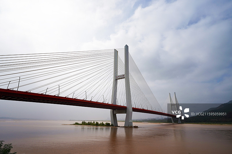 黄河禹门口大桥图片素材