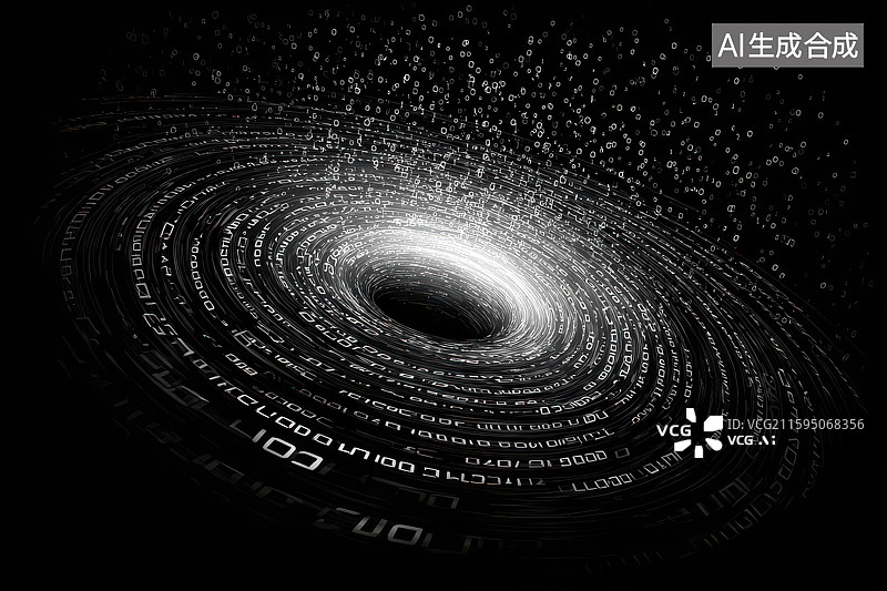 【AI数字艺术】黑洞漩涡宇宙星系粒子能量抽象图图片素材