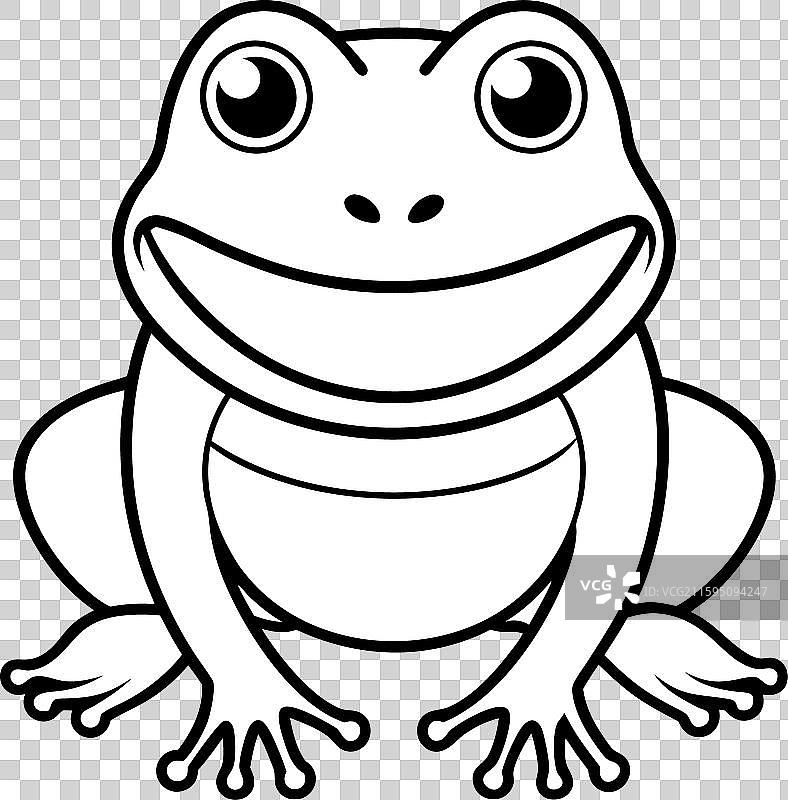 达尔文蛙微笑图标图片素材