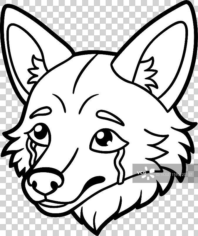 豺여우 울음 아이콘图片素材