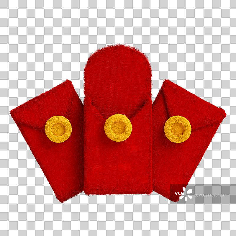 3D可爱毛毡风促销红包购物券免抠素材图片素材