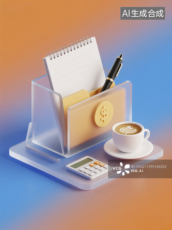 【AI数字艺术】金融商务元素图标图片素材