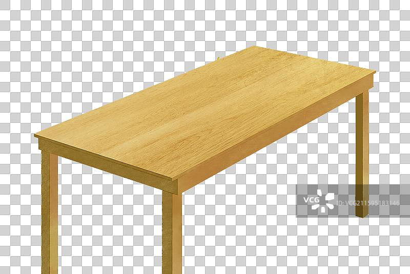 简约木质长桌插画家具家居设计素材图片素材