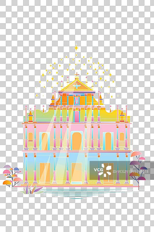 澳门地标矢量插画图片素材