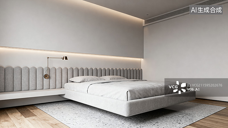 【AI数字艺术】现代简约卧室设计图片素材