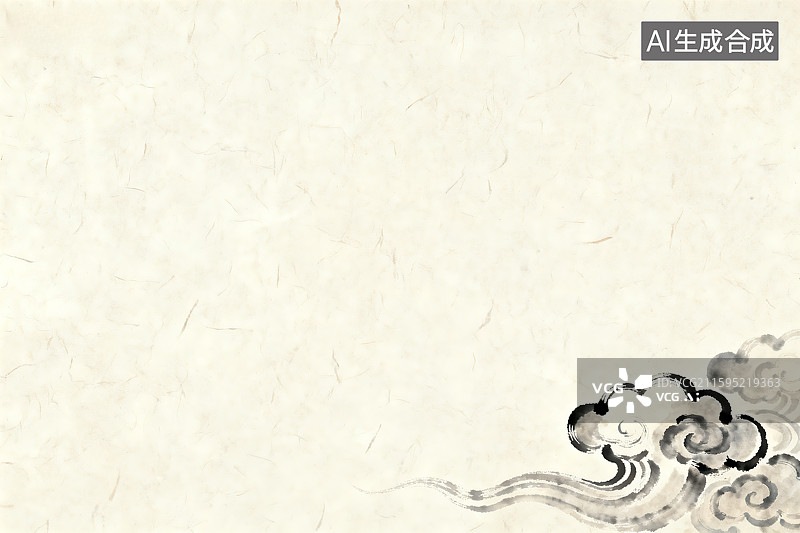 【AI数字艺术】水墨风格传统云纹背景图片素材