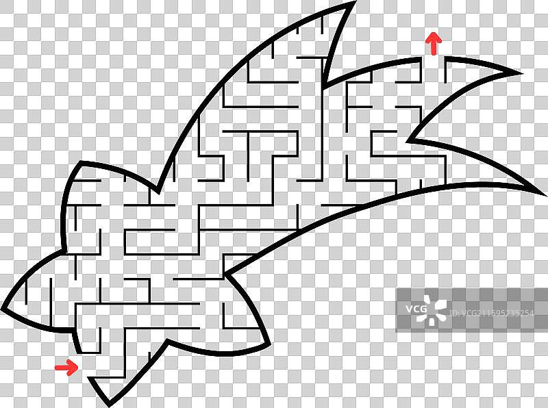 儿童抽象迷宫游戏，儿童益智游戏图片素材