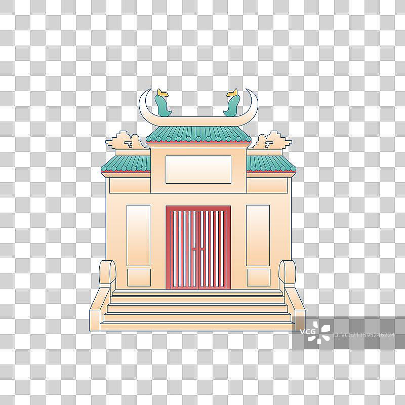 澳门妈祖阁矢量元素图片素材