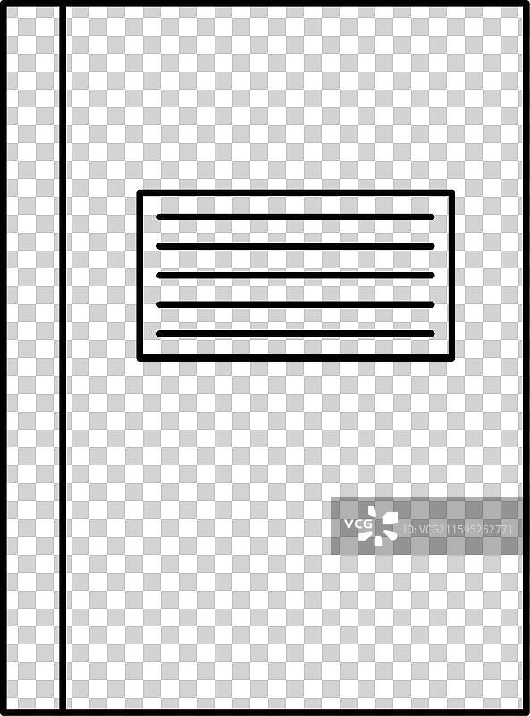 可编辑的笔记本图标线条日志图标轮廓图片素材