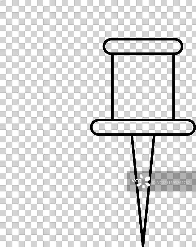 回形针图钉图标图片素材