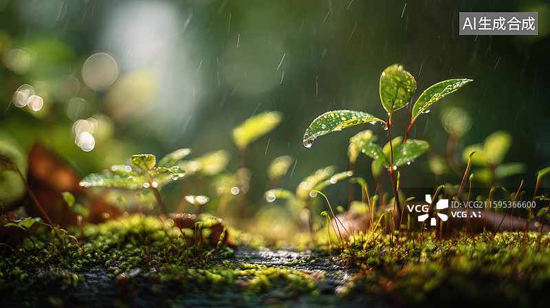 【AI数字艺术】微观苔藓生态图片素材
