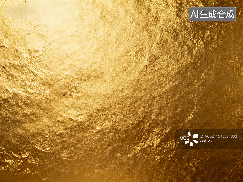 【AI数字艺术】金色箔片的特写镜头图片素材