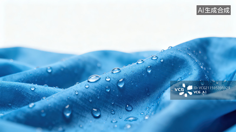 【AI数字艺术】蓝色防水面料材料衣服纺织品背景图片素材